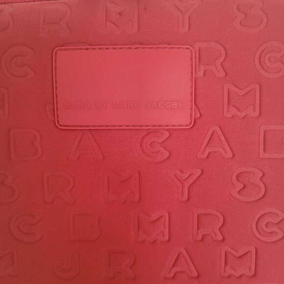 Marc By Marc Jacobs 10-11"Tablet Case Sleeve Padded Bag Red Cover Zip Neoprene - Picture 5 of 6